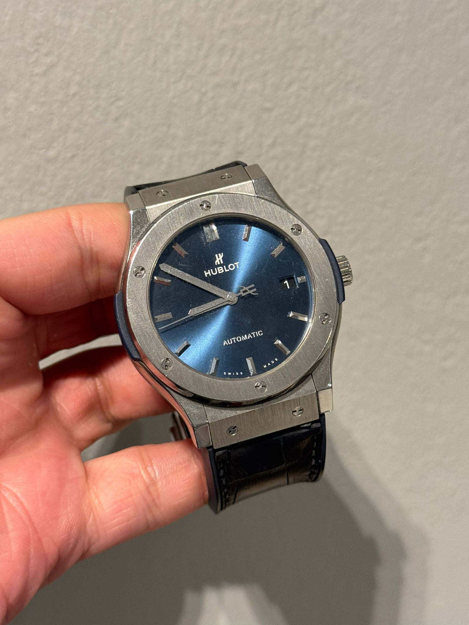 CLASSIC FUSION 45MM BLUE TITANIUM (WATCH & BOX)