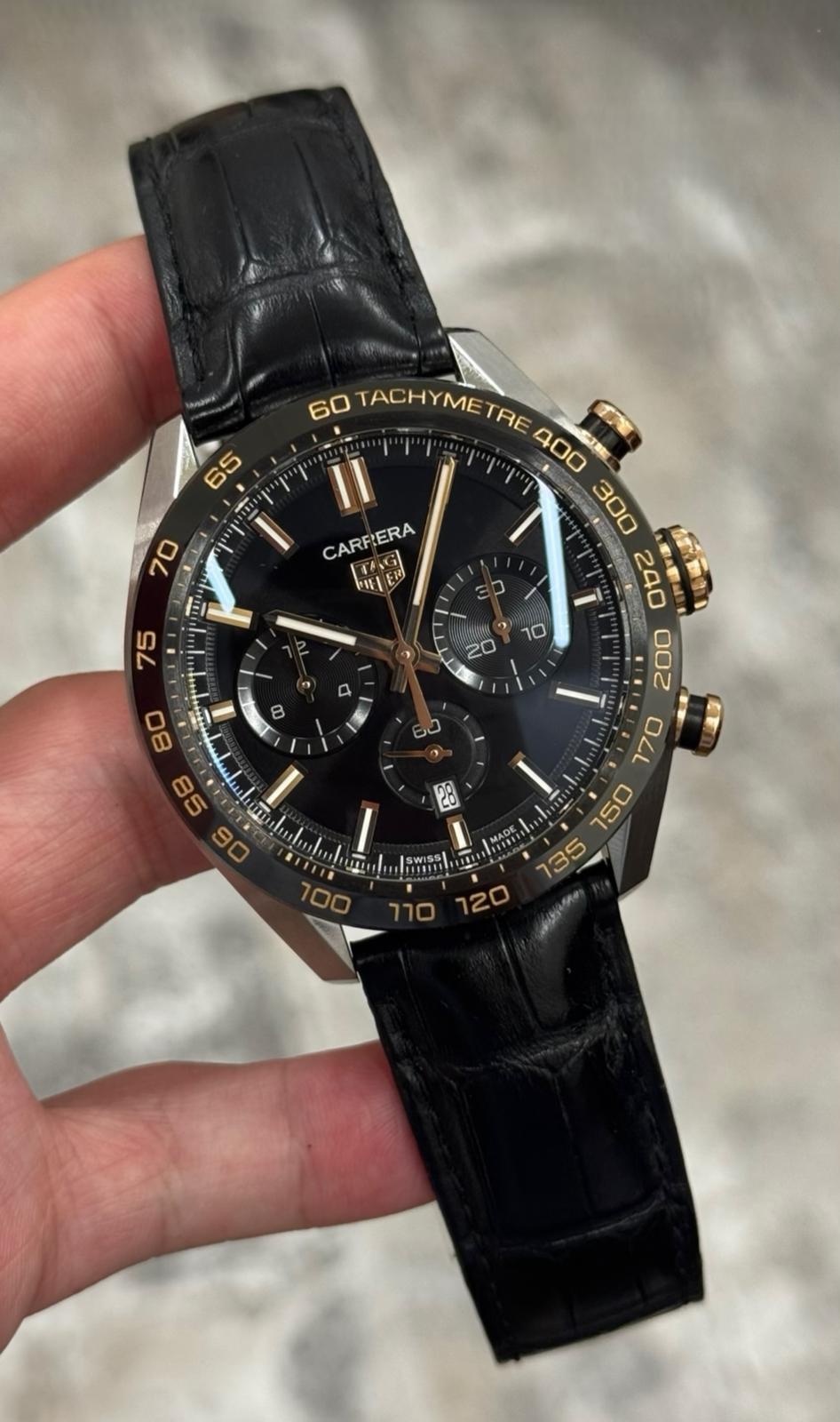 CARRERA CHRONOGRAPH STEEL 44MM BLACK DIAL (2024)