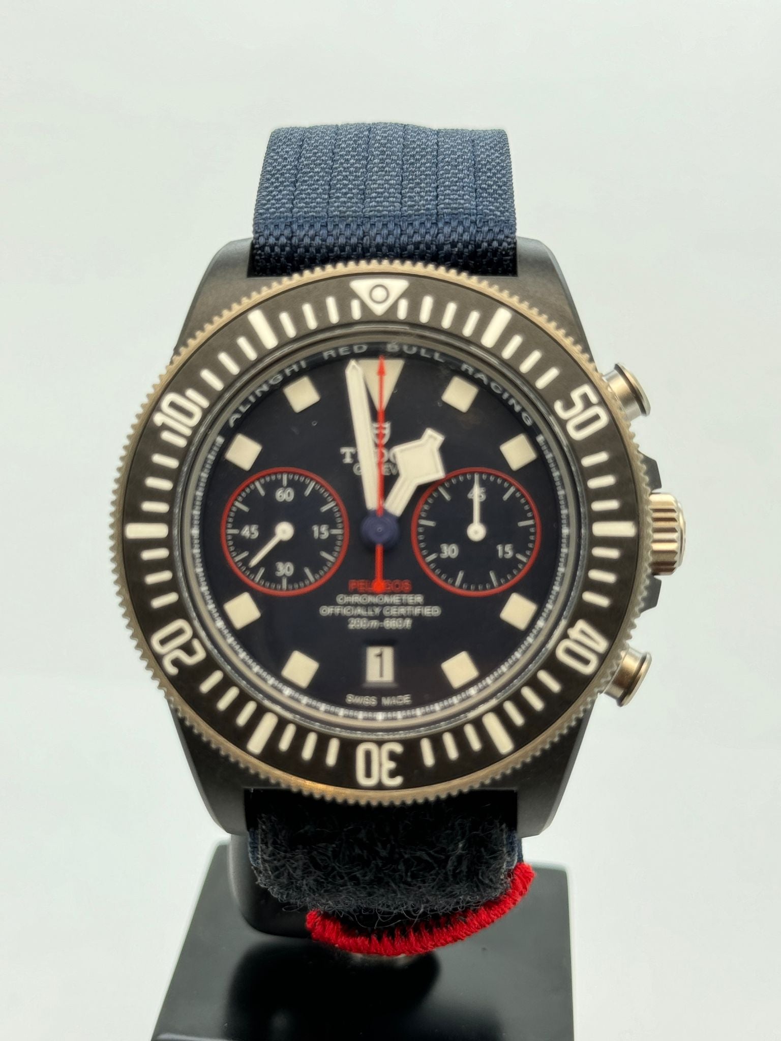 PELAGOS FXD CHRONO BLACK CARBON 'ALINGHI RED BULL RACING' BLUE DIAL (2025)